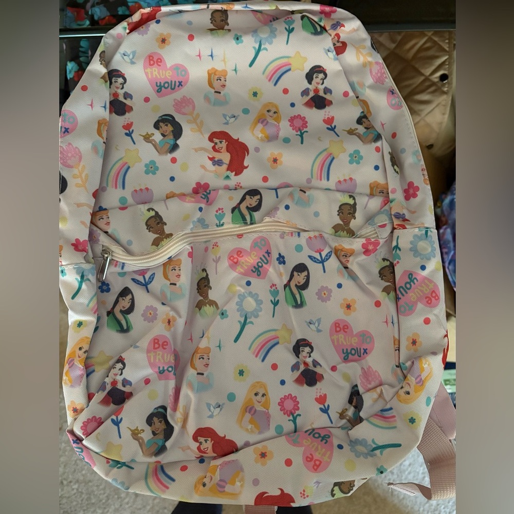 NWT Disney Princess Backpack with Colorful Design